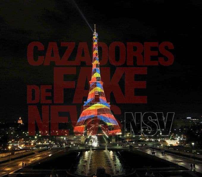 FALSO: Torre Eiffel iluminada en homenaje a Carlos Cruz-Diez