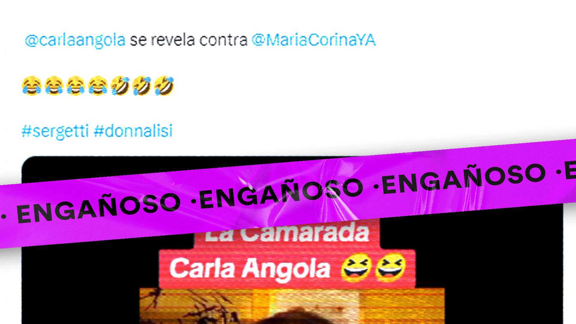 El fragmento de video que circula en redes sociales fue descontextualizado. Angola citó de forma irónica y crítica lo que consideró la postura de algunos partidos de la oposición.