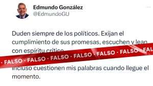 Las cuentas suman más de 116,000 seguidores. Una de ellas ha publicado tweets fabricados atribuidos falsamente a González que han llamado la atención de verificadores venezolanos