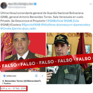 La periodista Ibéyise Pacheco desmintió ser la autora del texto sobre la supuesta salida de Venezuela del General Benavides con pruebas para el FBI, una información que no ha sido confirmada